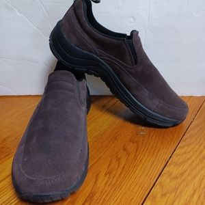 L.L. Bean brown suede slip ons womens size 10 M